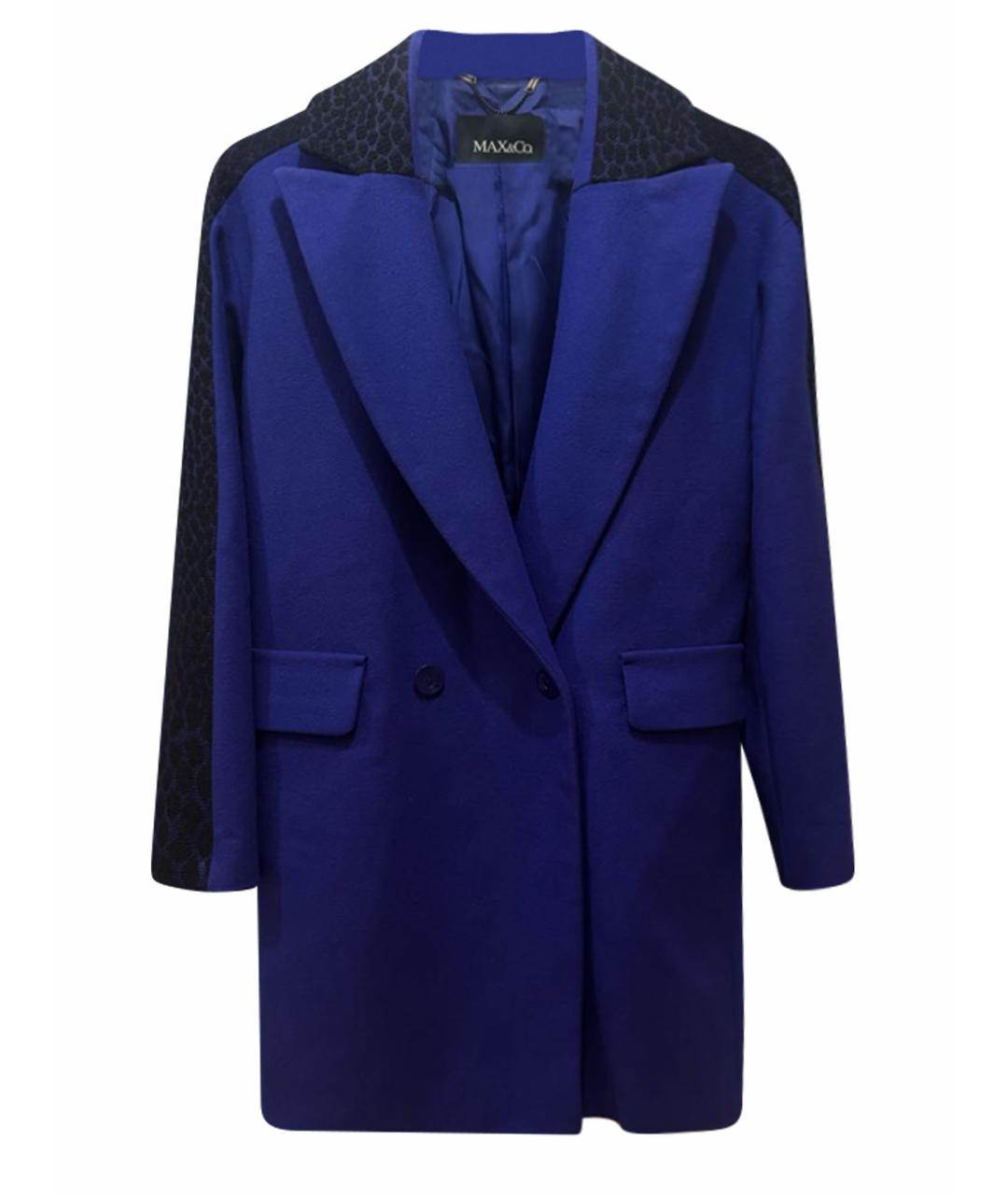 MAX&CO Фиолетовое шерстяное пальто, фото 1
