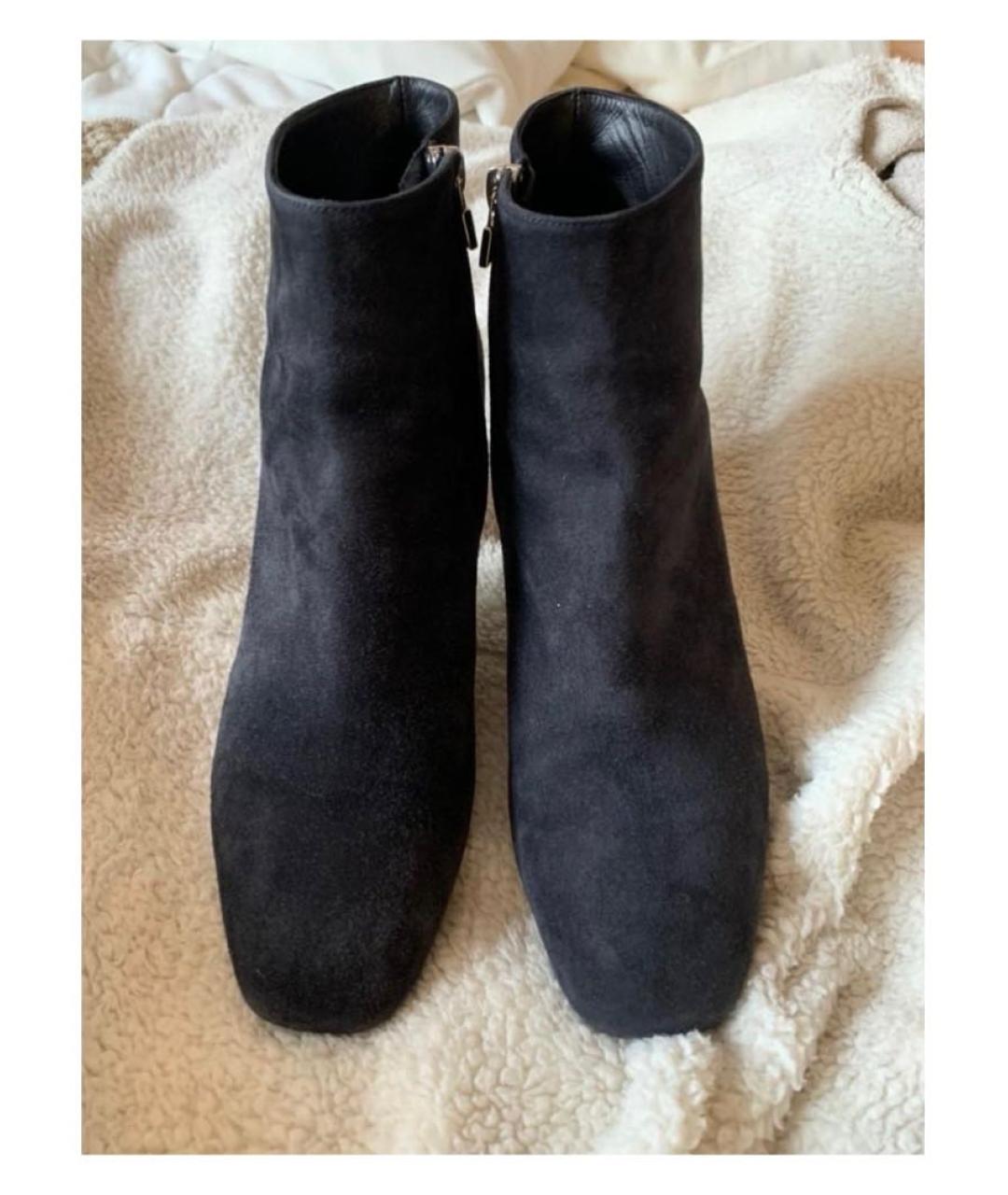 LORO PIANA Черные замшевые ботильоны, фото 2