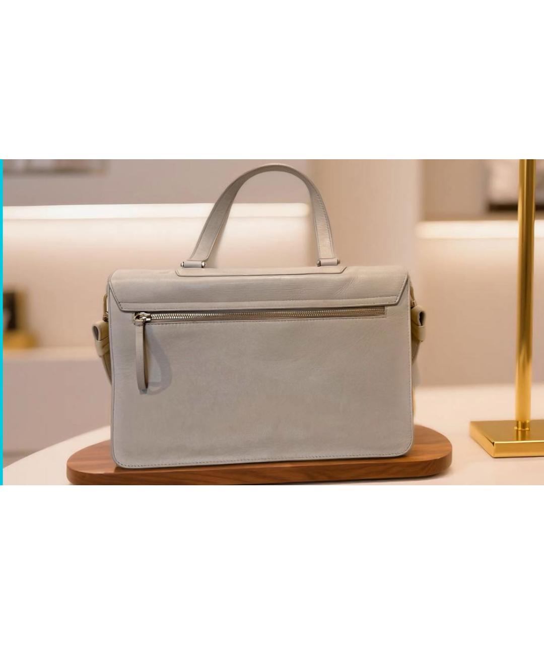 FURLA Серая кожаная сумка через плечо, фото 2