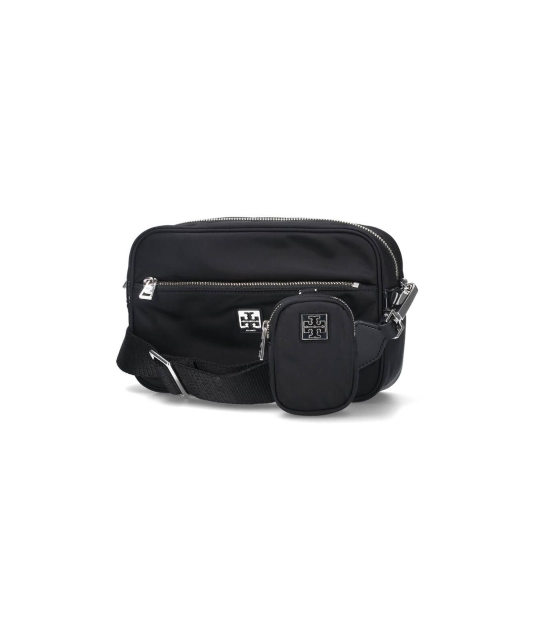 TORY BURCH Черная тканевая поясная сумка, фото 2