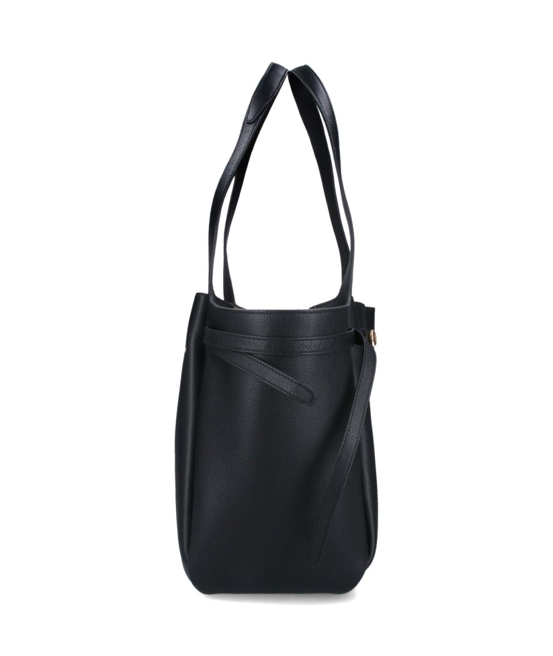 TORY BURCH Черная кожаная сумка тоут, фото 5