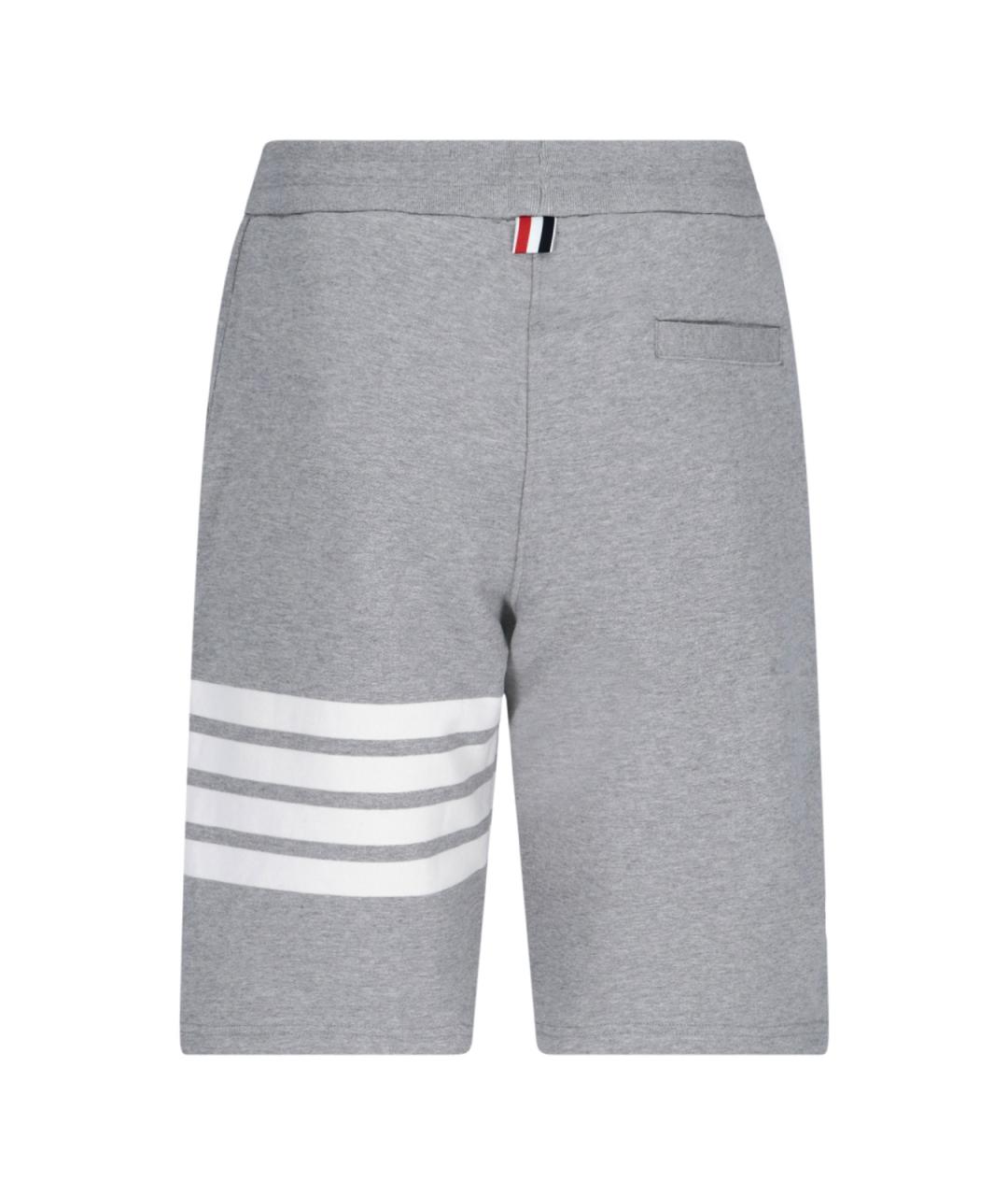 THOM BROWNE Серые хлопковые шорты, фото 3