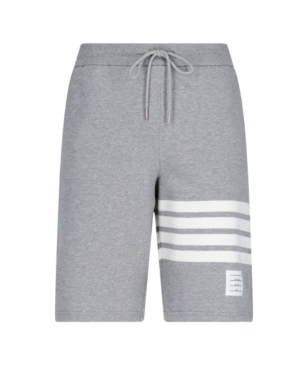 THOM BROWNE Серые хлопковые шорты, фото 1