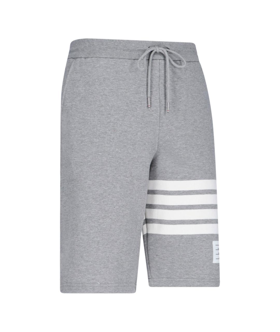 THOM BROWNE Серые хлопковые шорты, фото 2