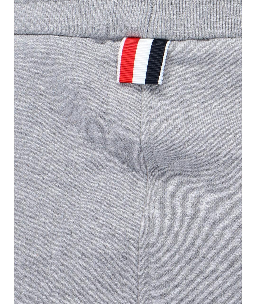 THOM BROWNE Серые хлопковые шорты, фото 4