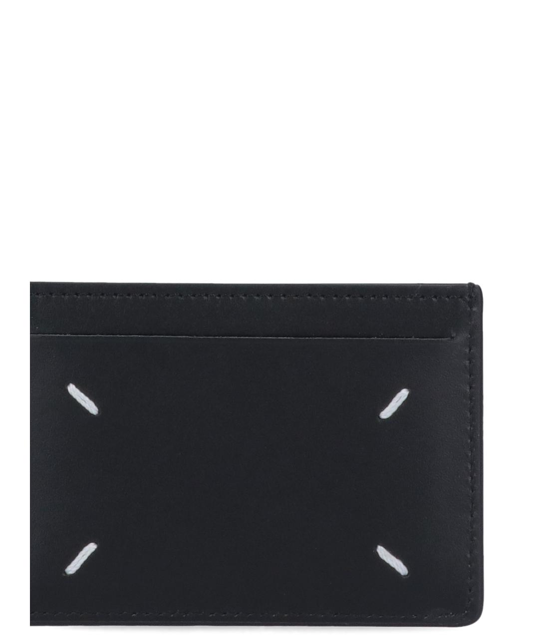 MAISON MARGIELA Черный кожаный кошелек, фото 3