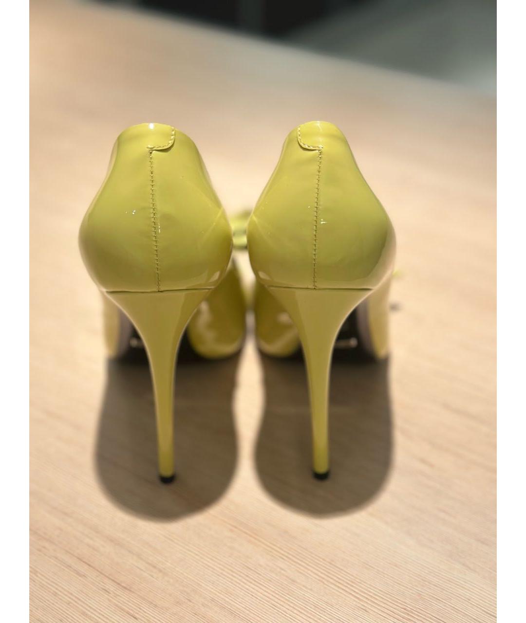 GUCCI Желтые туфли из лакированной кожи, фото 3