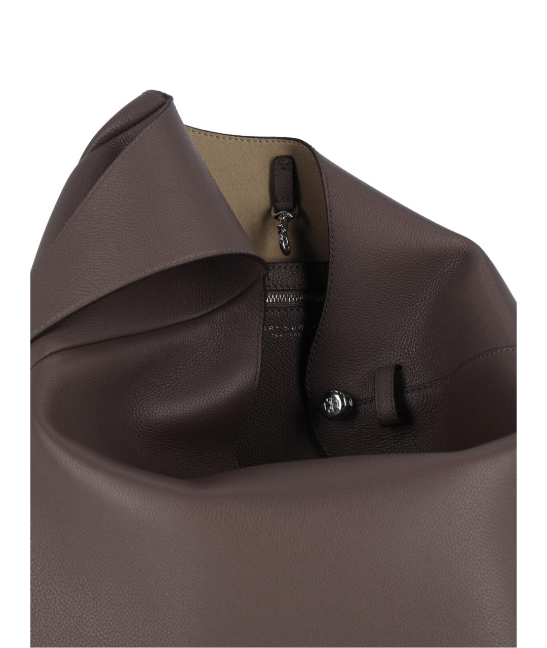 TORY BURCH Коричневая кожаная сумка через плечо, фото 3