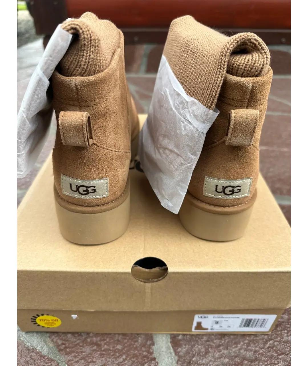 UGG AUSTRALIA Коричневые замшевые ботинки, фото 4