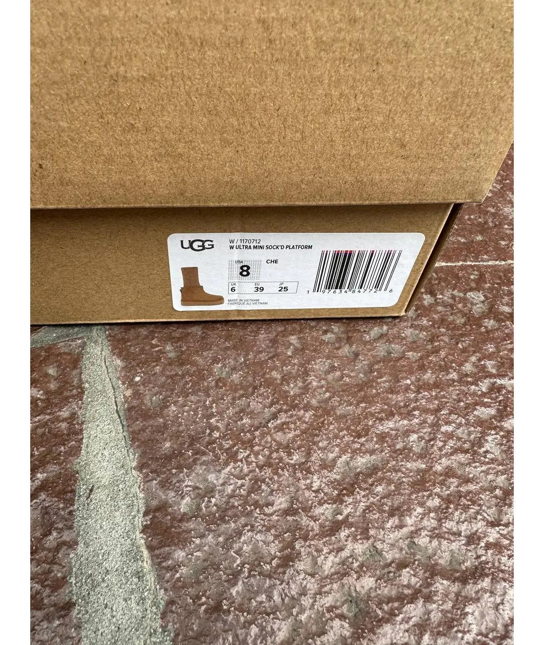 UGG AUSTRALIA Коричневые замшевые ботинки, фото 6