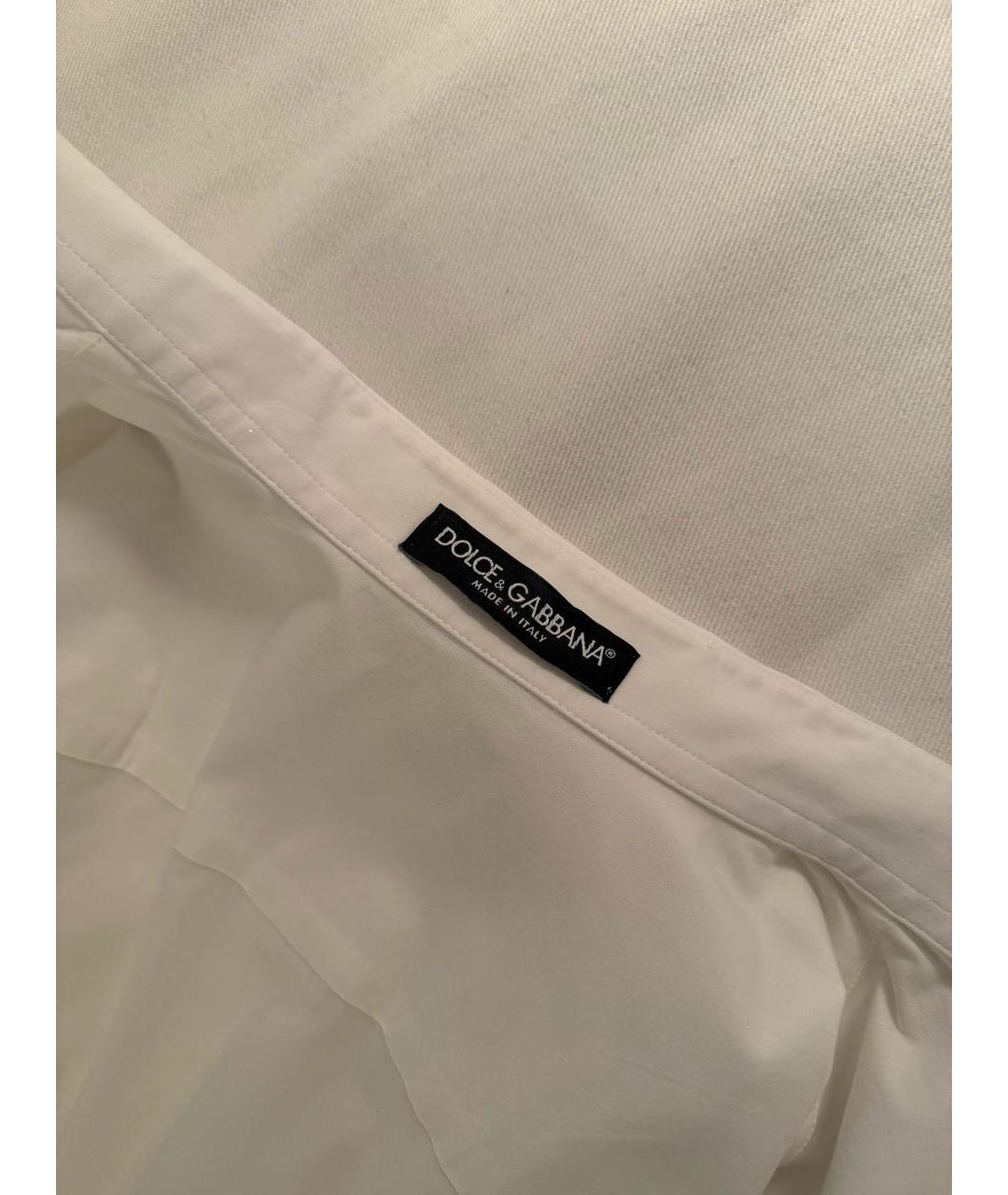 DOLCE&GABBANA Белая хлопковая рубашка, фото 3