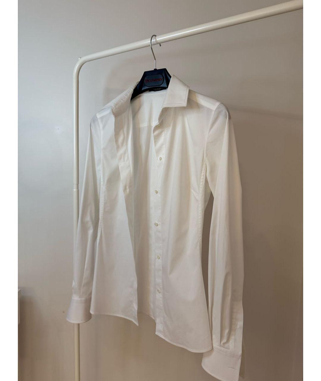 DOLCE&GABBANA Белая хлопковая рубашка, фото 4