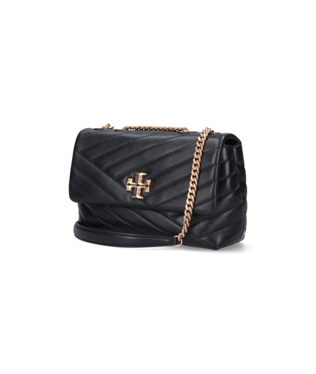 TORY BURCH Черная кожаная сумка через плечо, фото 2