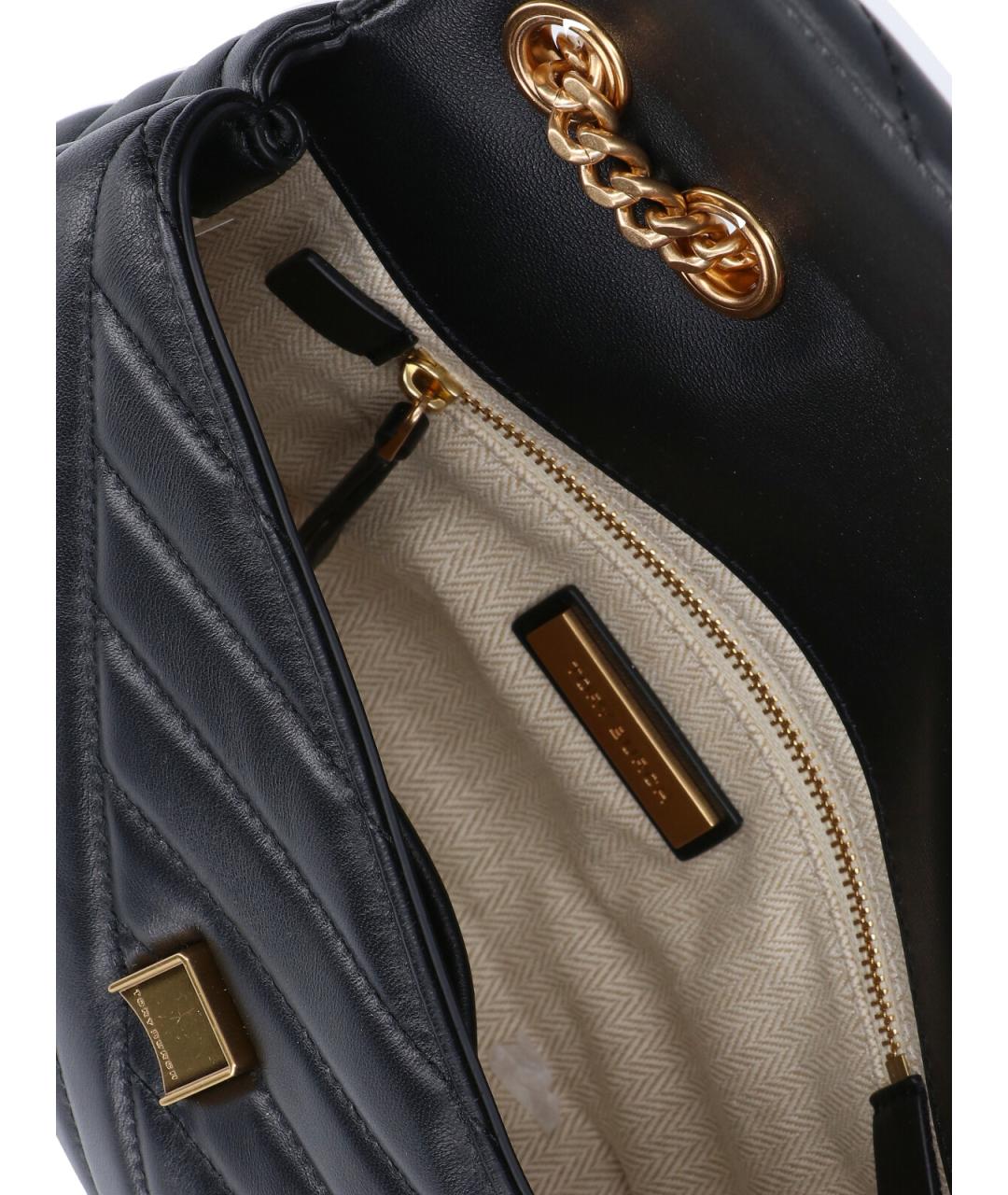 TORY BURCH Черная кожаная сумка через плечо, фото 4