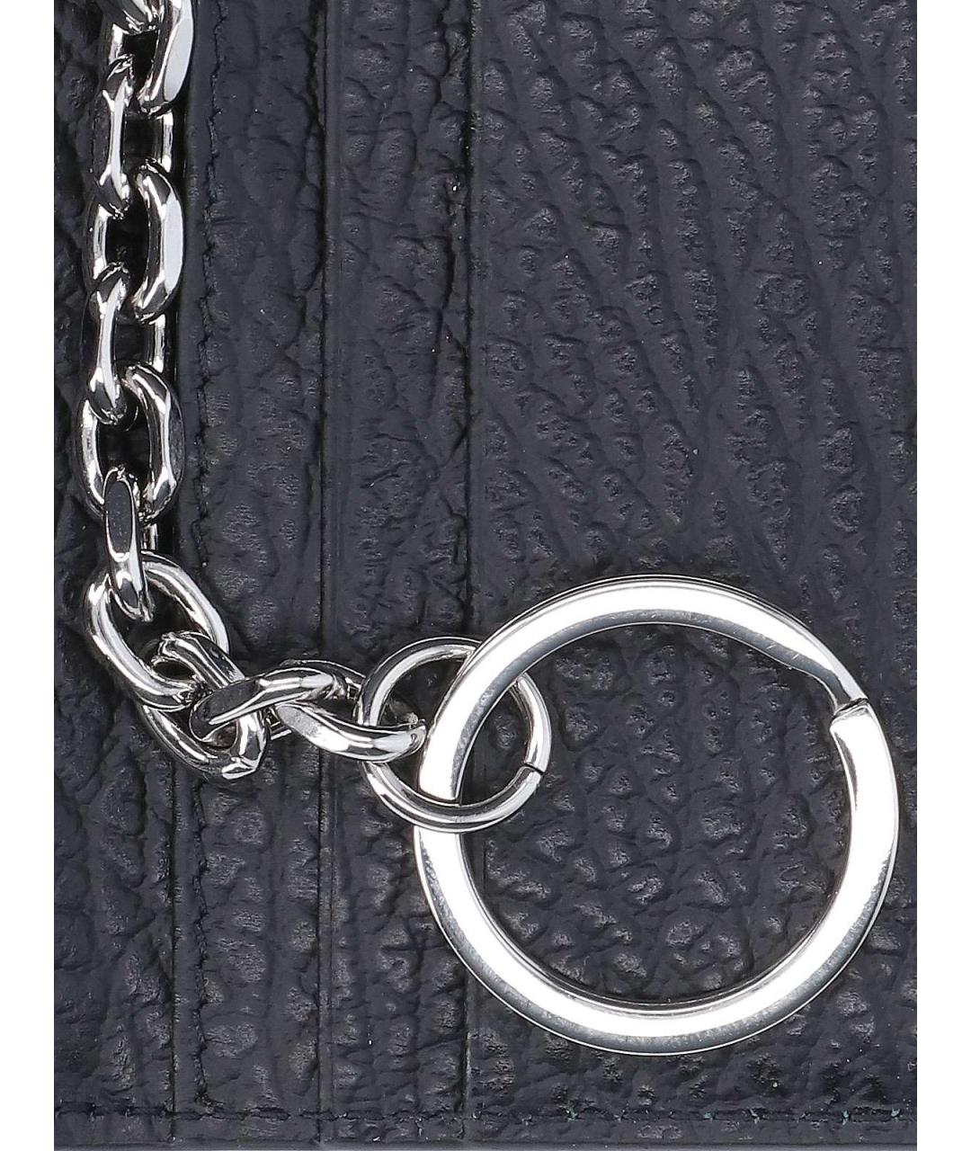 MAISON MARGIELA Черный кожаный кошелек, фото 5