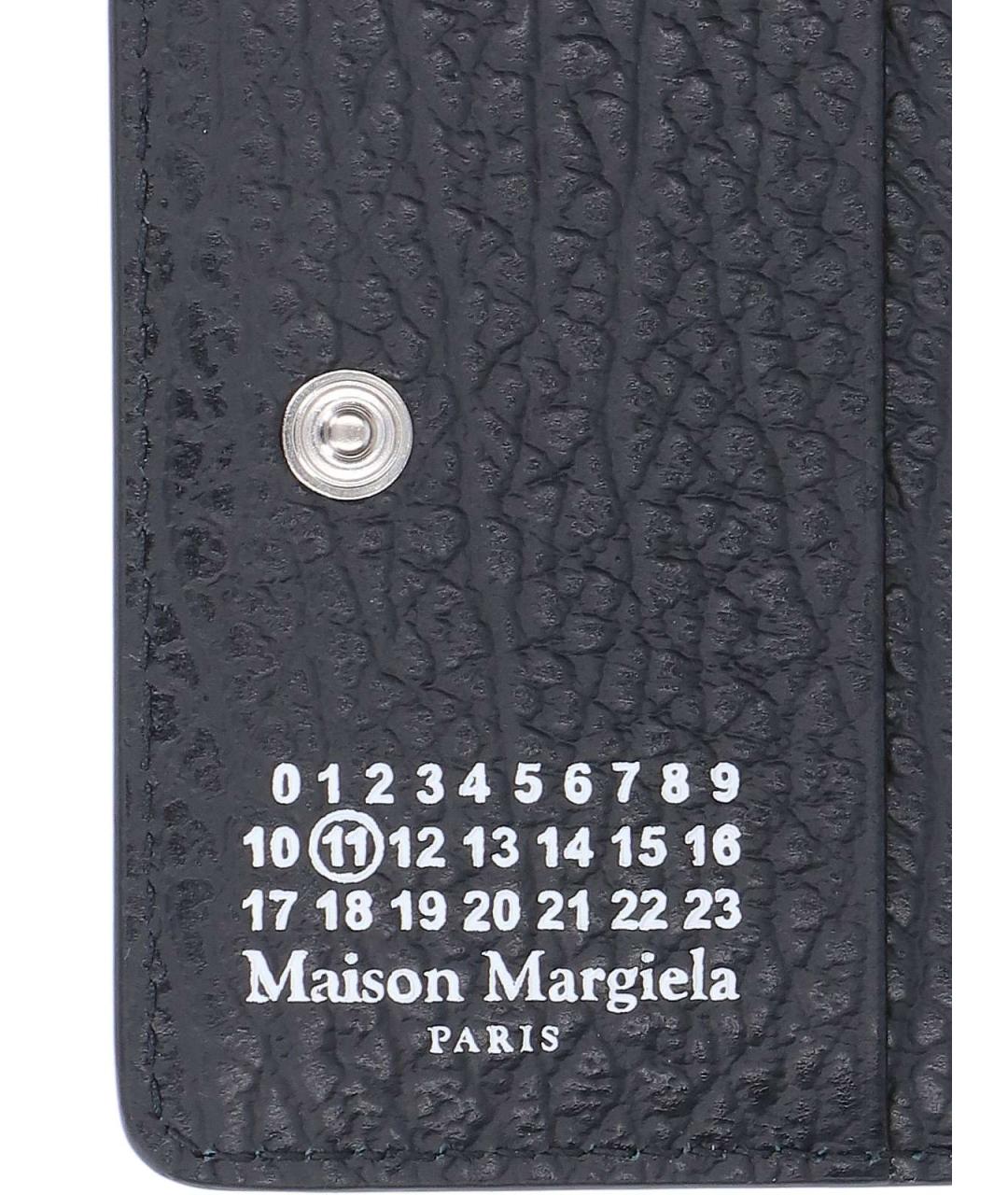 MAISON MARGIELA Черный кожаный кошелек, фото 4