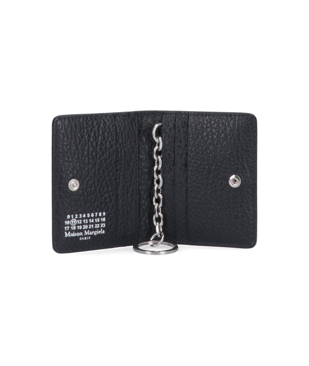 MAISON MARGIELA Черный кожаный кошелек, фото 2