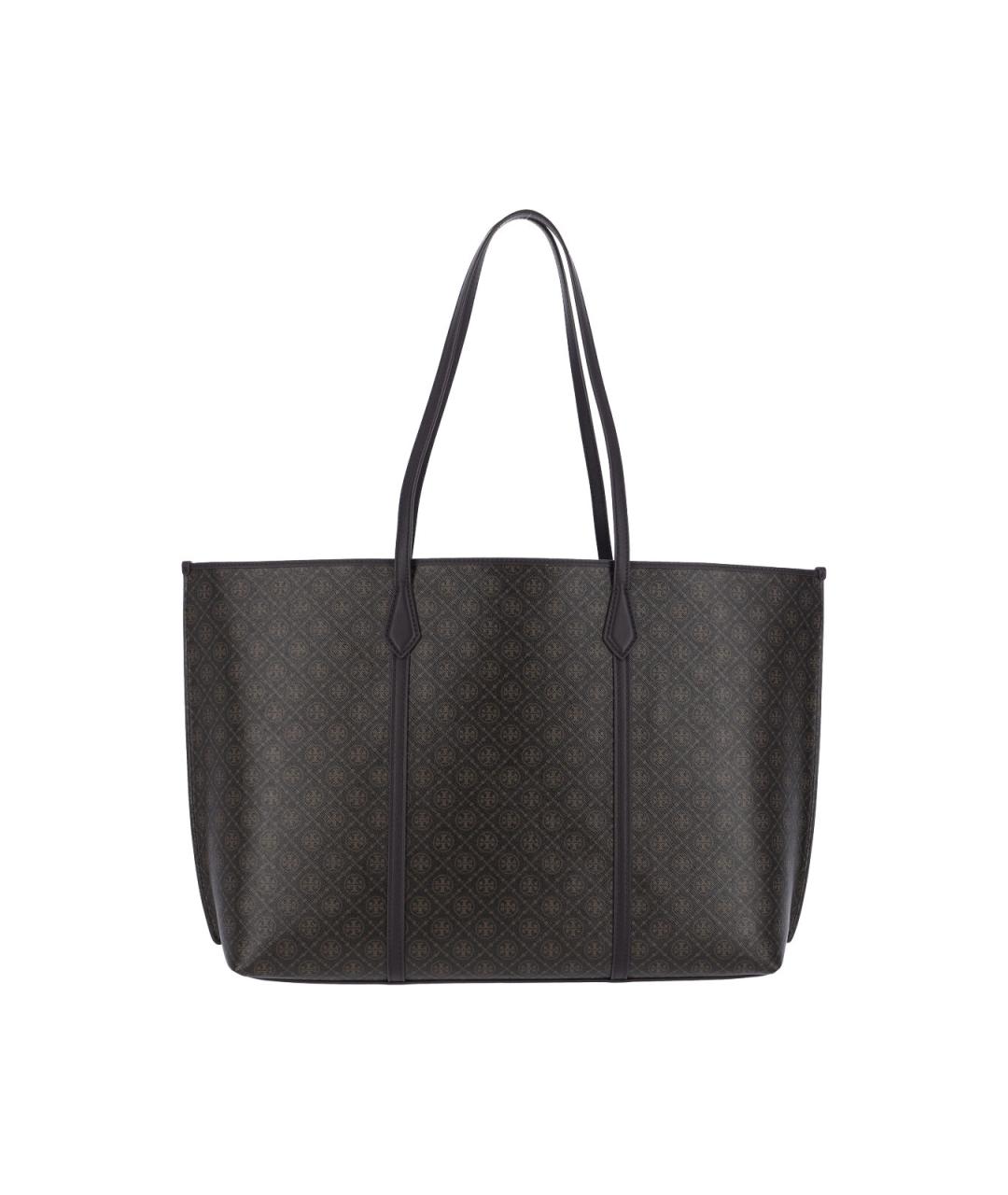 TORY BURCH Коричневая кожаная сумка тоут, фото 3