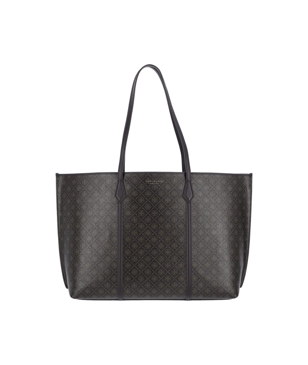 TORY BURCH Коричневая кожаная сумка тоут, фото 1