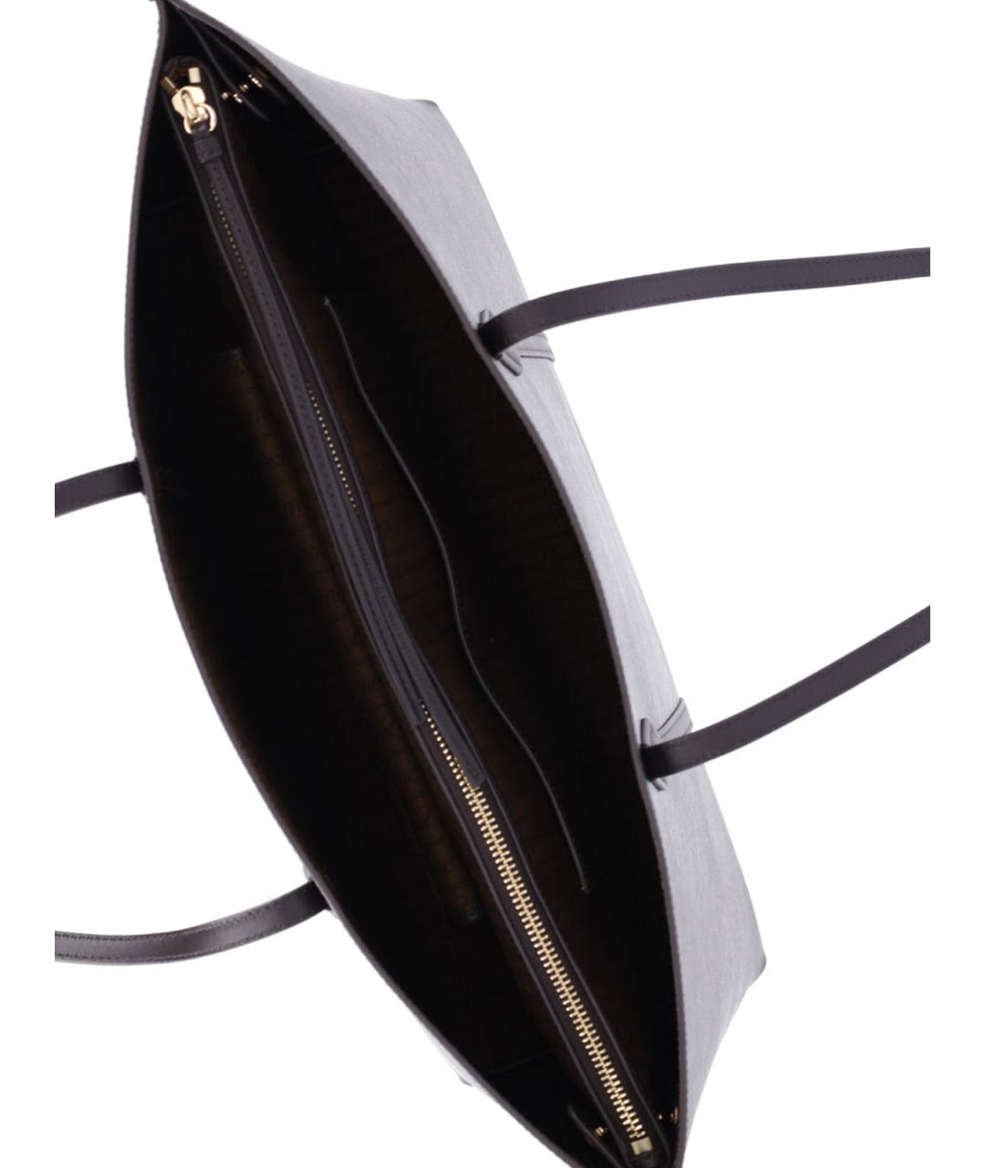 TORY BURCH Коричневая кожаная сумка тоут, фото 4