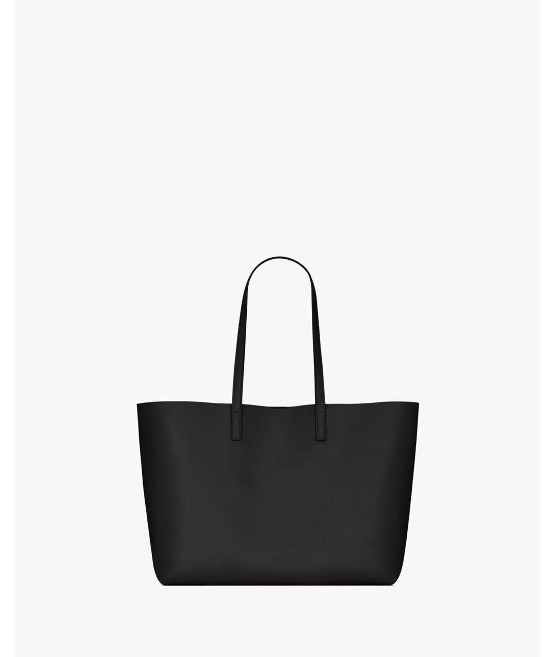 SAINT LAURENT Черная кожаная сумка с короткими ручками, фото 3