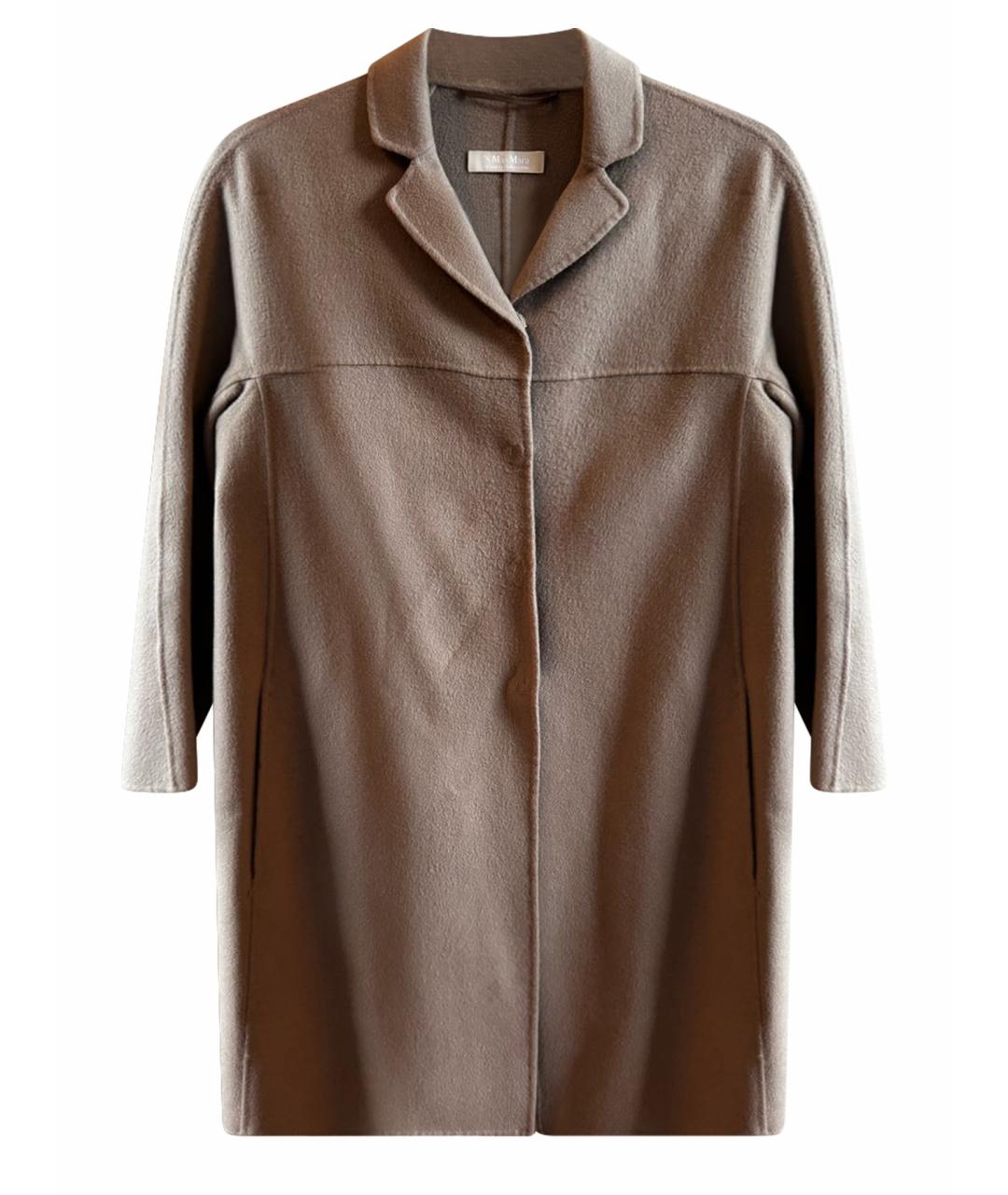 'S MAX MARA Бежевое шерстяное пальто, фото 1