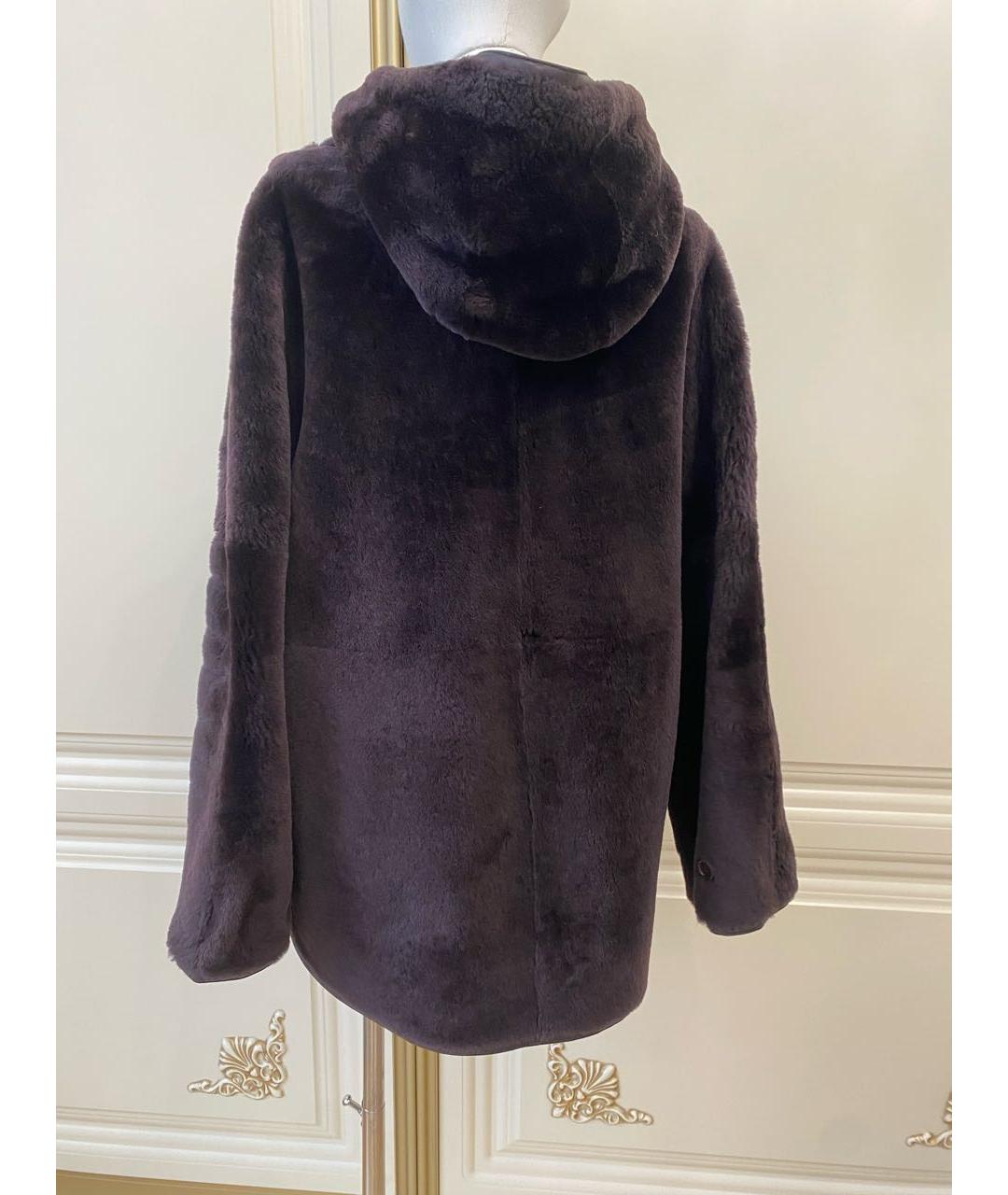 LORO PIANA Фиолетовая кожаная дубленка, фото 3