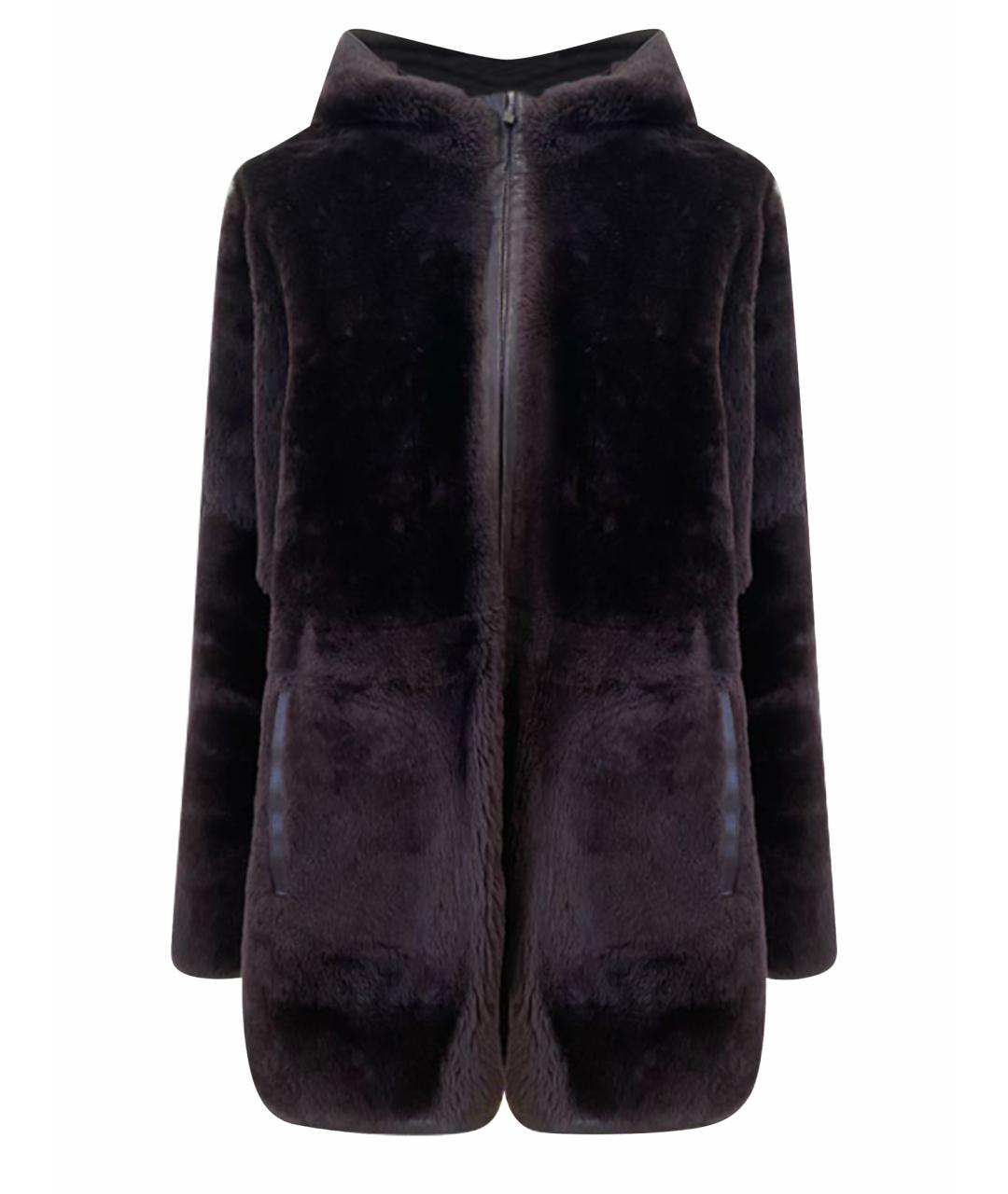 LORO PIANA Фиолетовая кожаная дубленка, фото 1