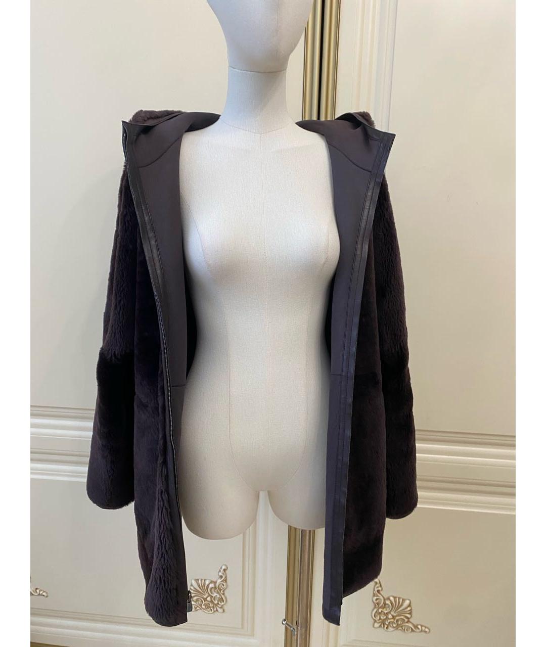 LORO PIANA Фиолетовая кожаная дубленка, фото 4