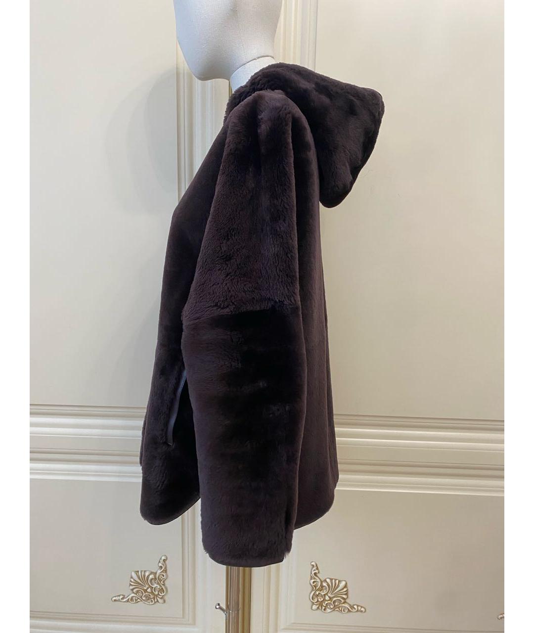 LORO PIANA Фиолетовая кожаная дубленка, фото 2