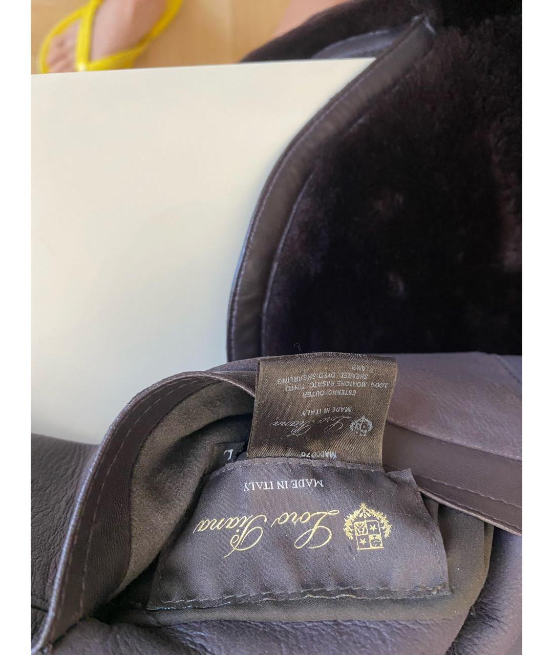 LORO PIANA Фиолетовая кожаная дубленка, фото 5