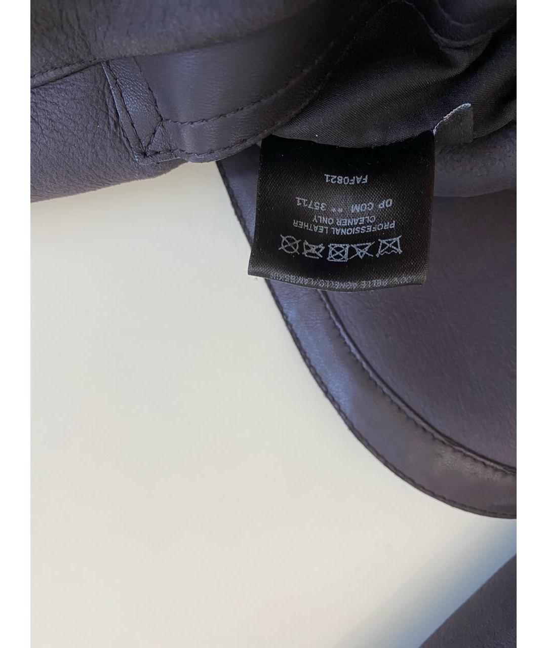 LORO PIANA Фиолетовая кожаная дубленка, фото 6