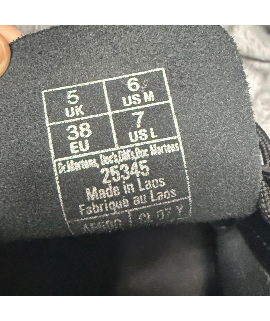 DR. MARTENS Черные кожаные ботинки, фото 5