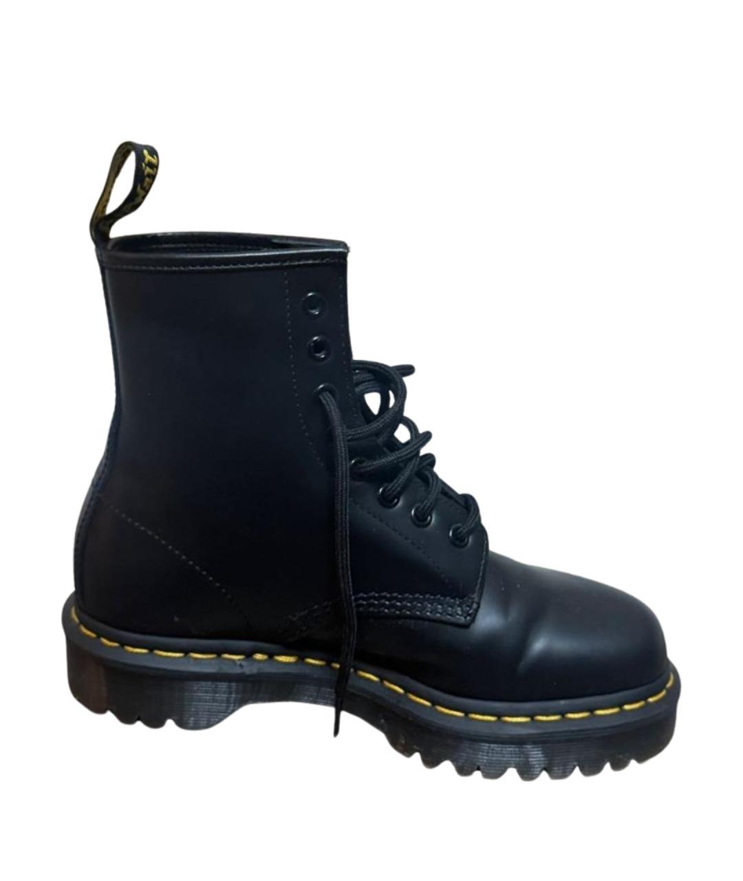 DR. MARTENS Черные кожаные ботинки, фото 1