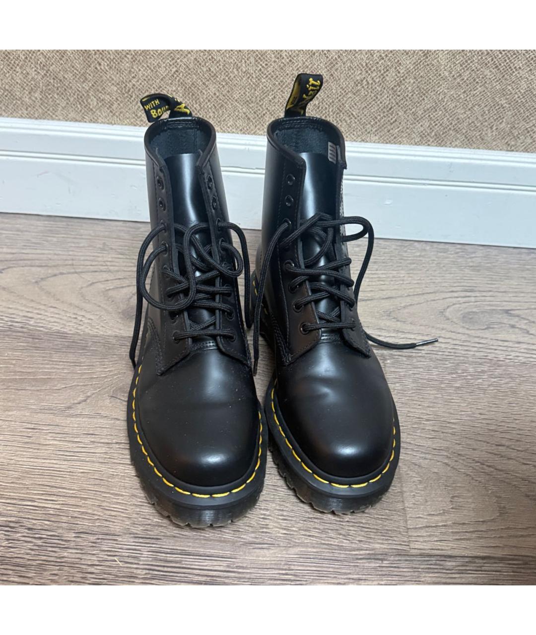 DR. MARTENS Черные кожаные ботинки, фото 2