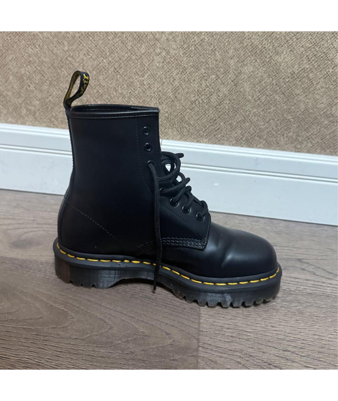 DR. MARTENS Черные кожаные ботинки, фото 6