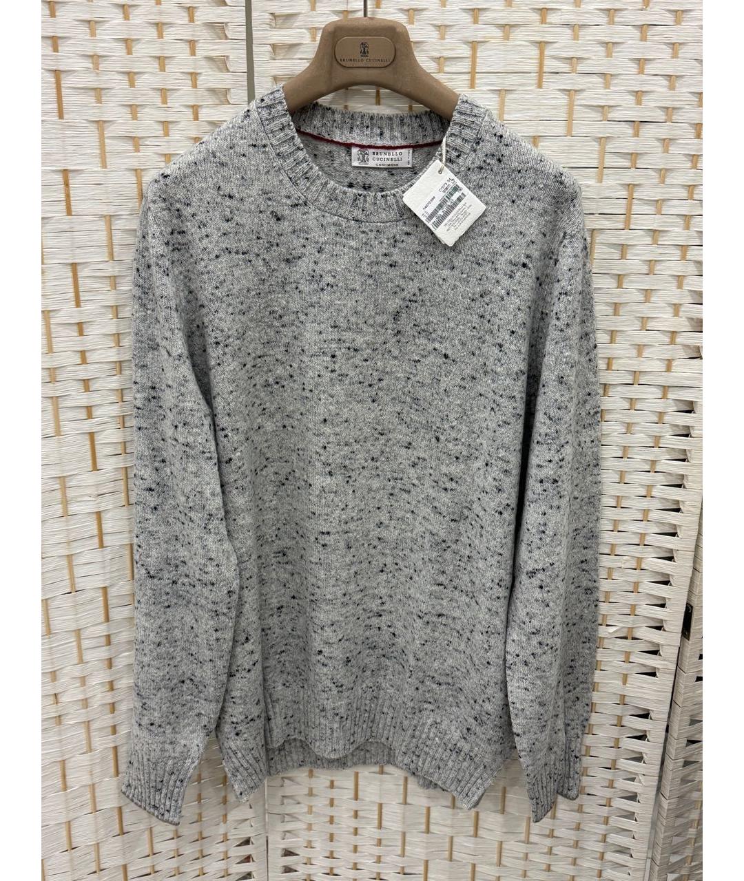 BRUNELLO CUCINELLI Серый шерстяной джемпер / свитер, фото 5