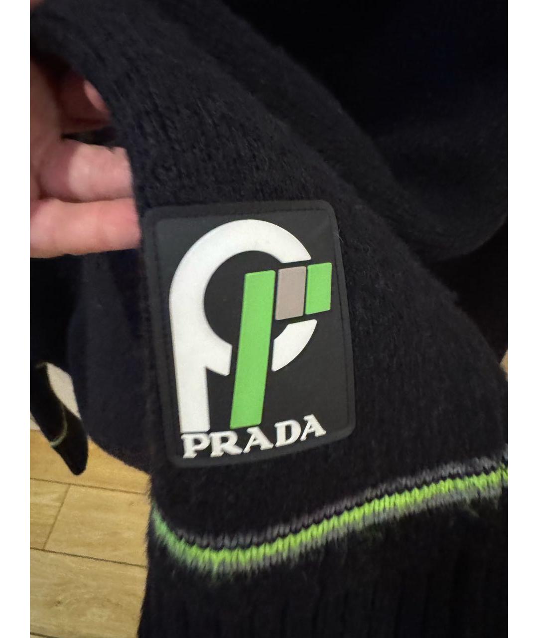 PRADA Черный шерстяной джемпер / свитер, фото 4