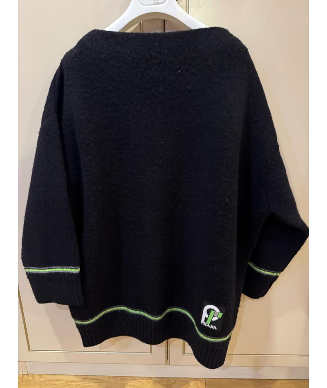 PRADA Черный шерстяной джемпер / свитер, фото 9