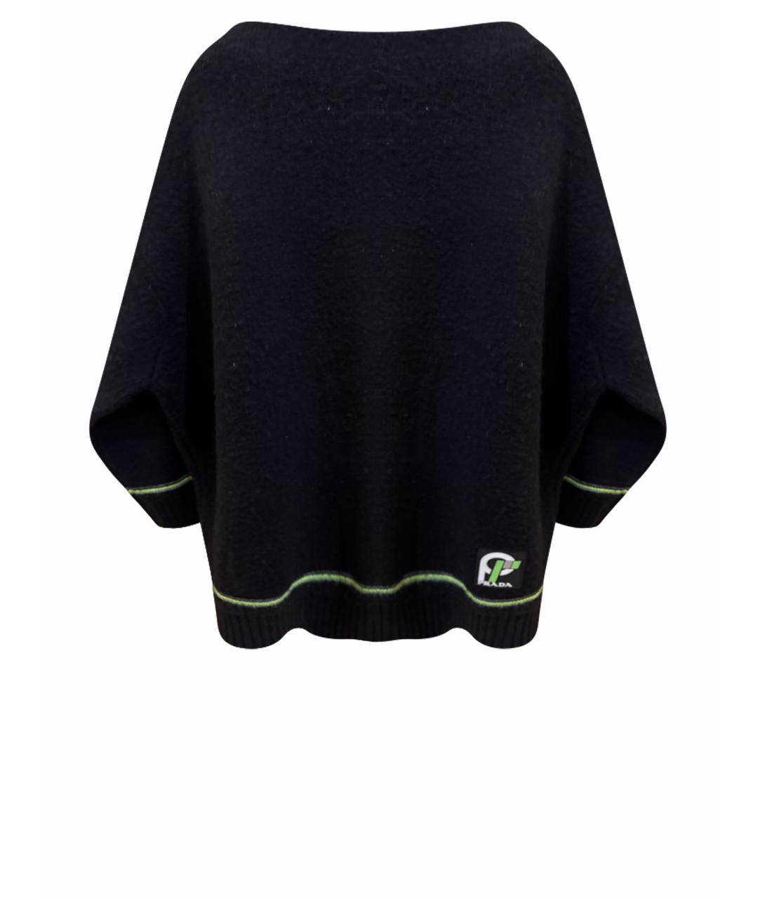 PRADA Черный шерстяной джемпер / свитер, фото 1