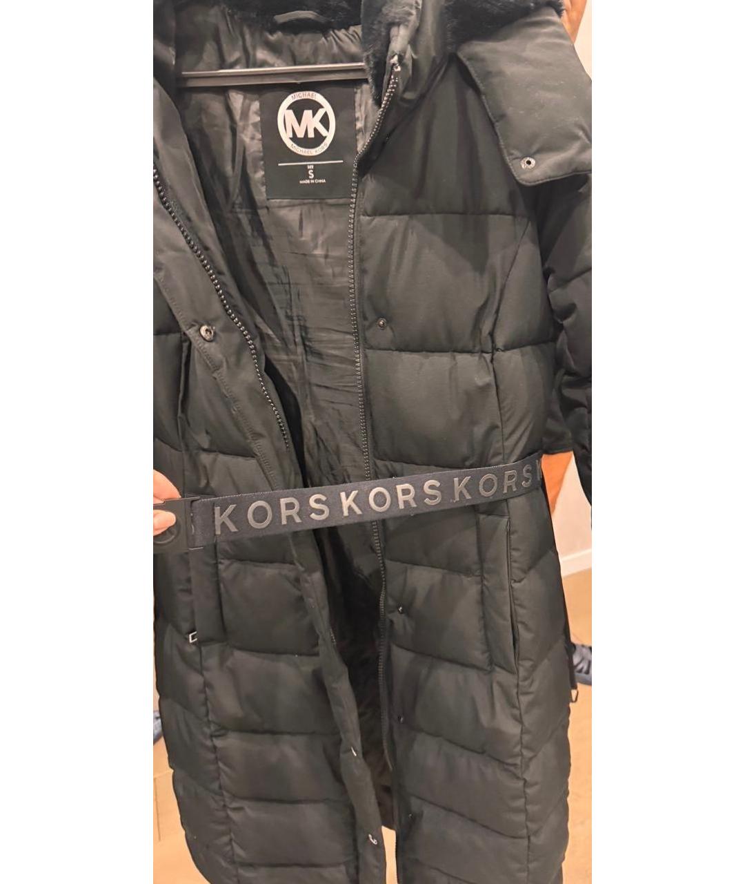 MICHAEL KORS Черный полиэстеровый тренч/плащ, фото 4