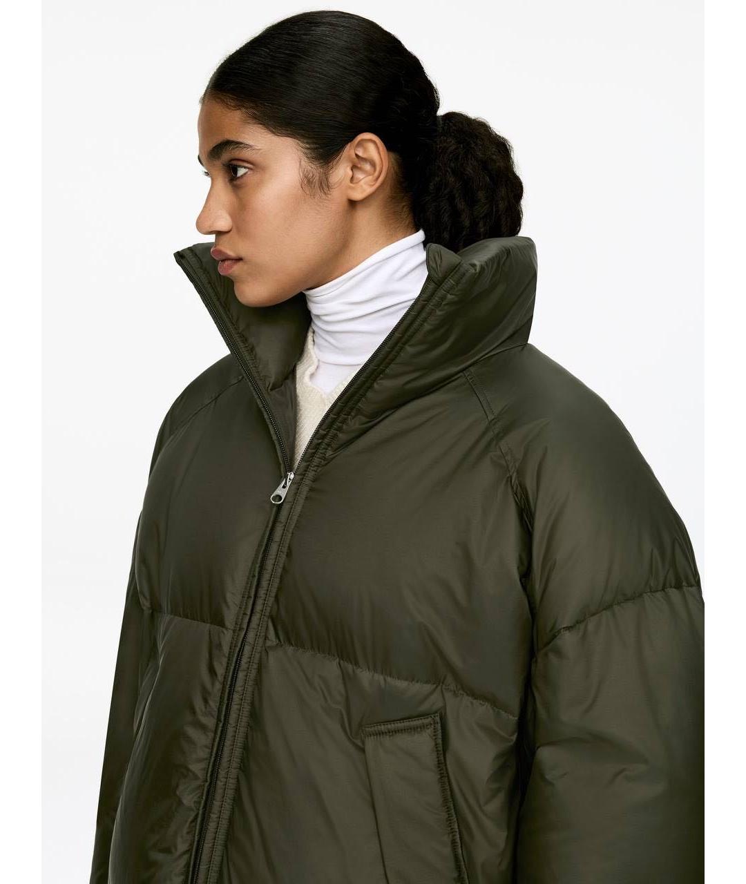 ARKET Зеленый полиуретановый пуховик, фото 5