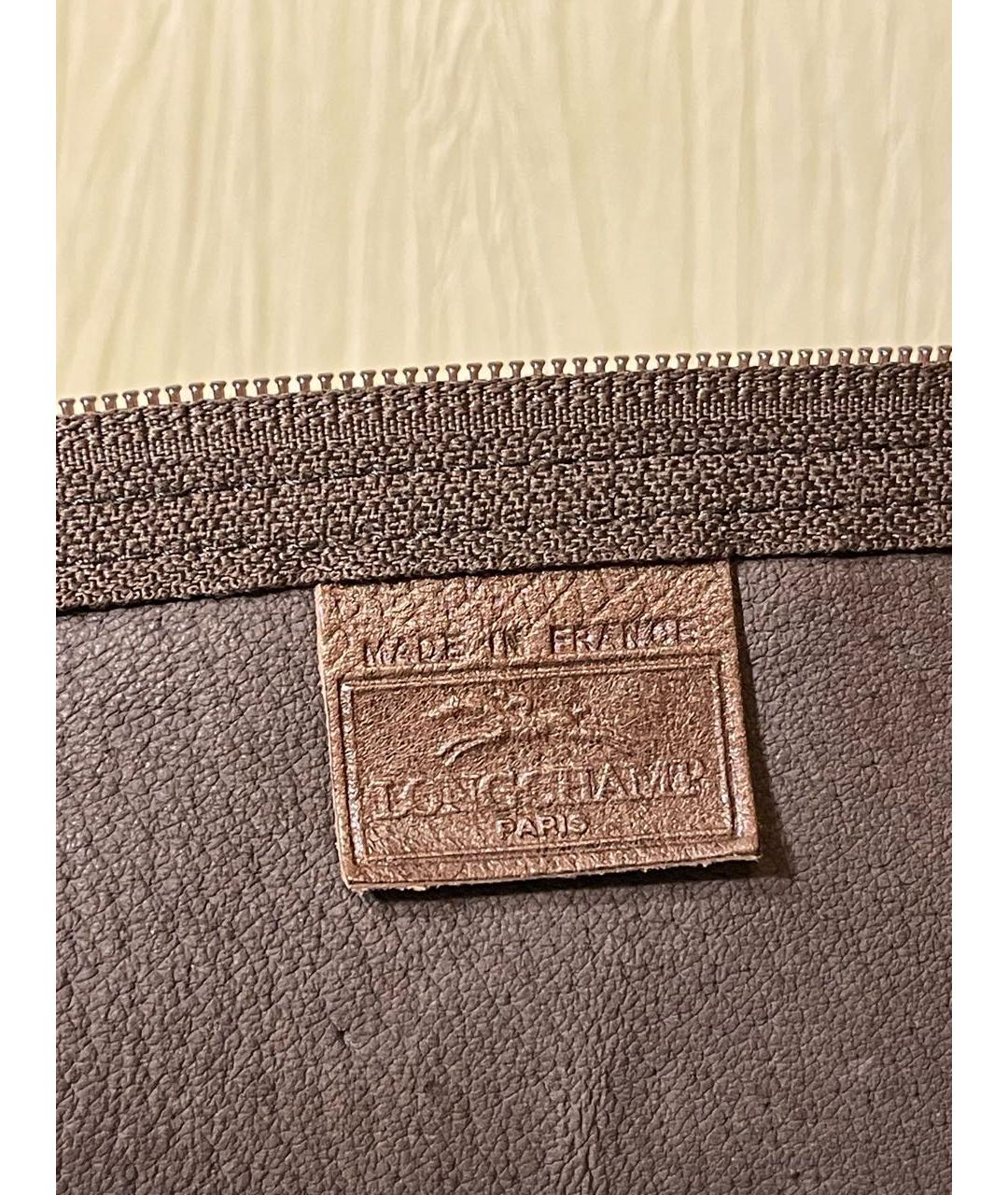 LONGCHAMP Коричневая замшевая сумка тоут, фото 5