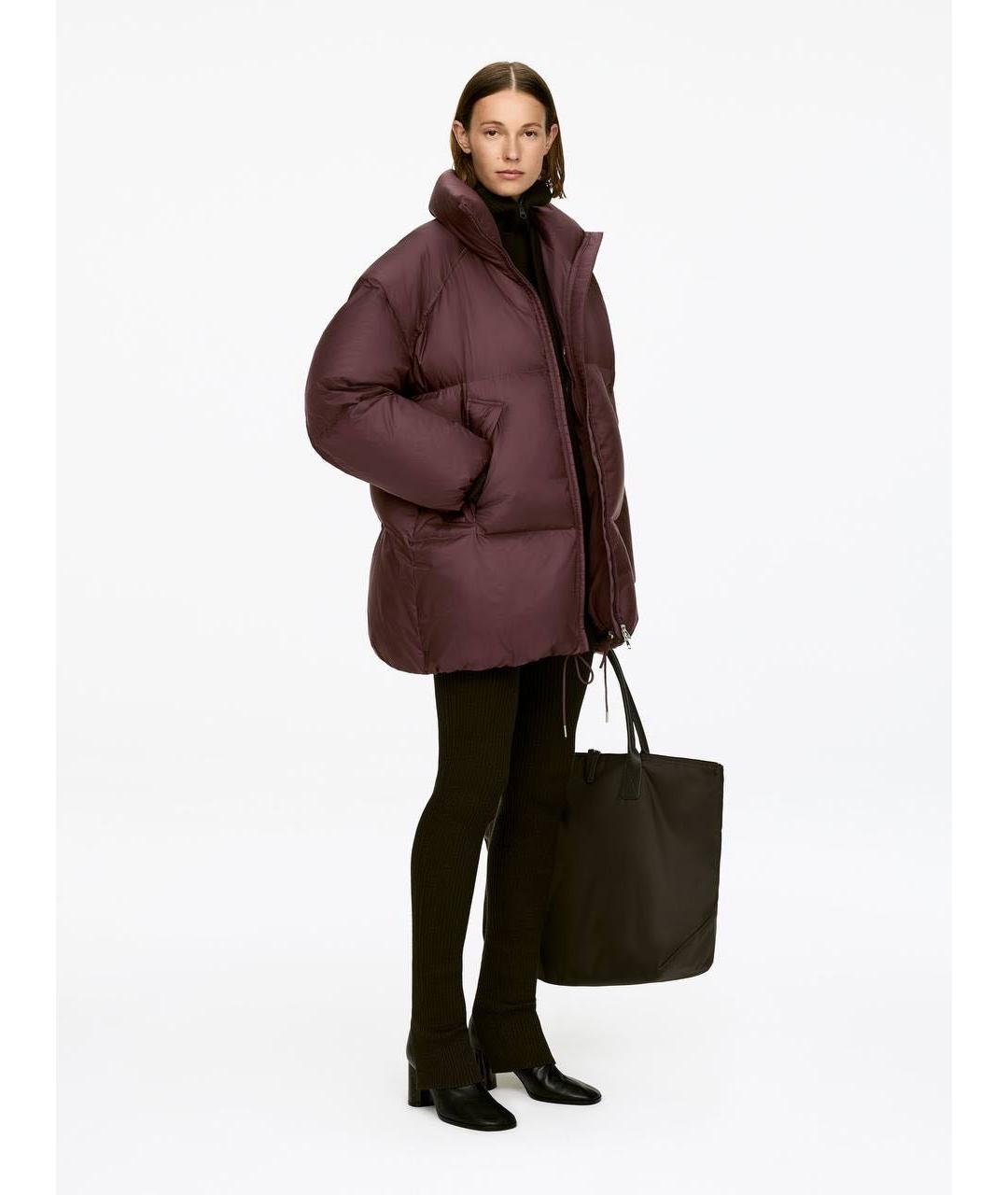 ARKET Бордовый полиамидовый пуховик, фото 4