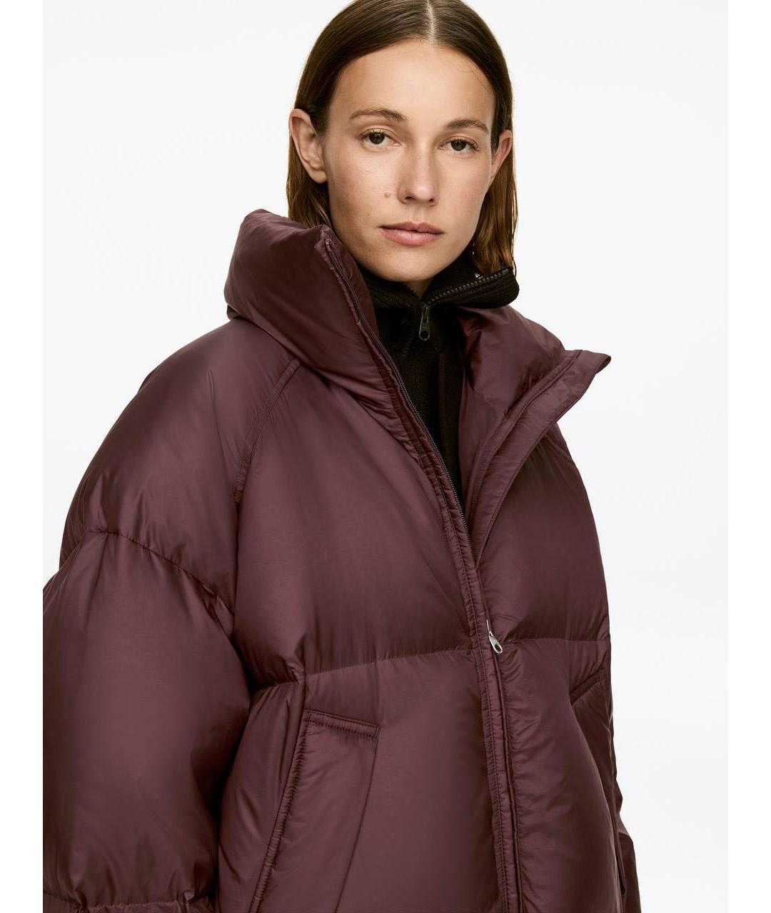 ARKET Бордовый полиамидовый пуховик, фото 5