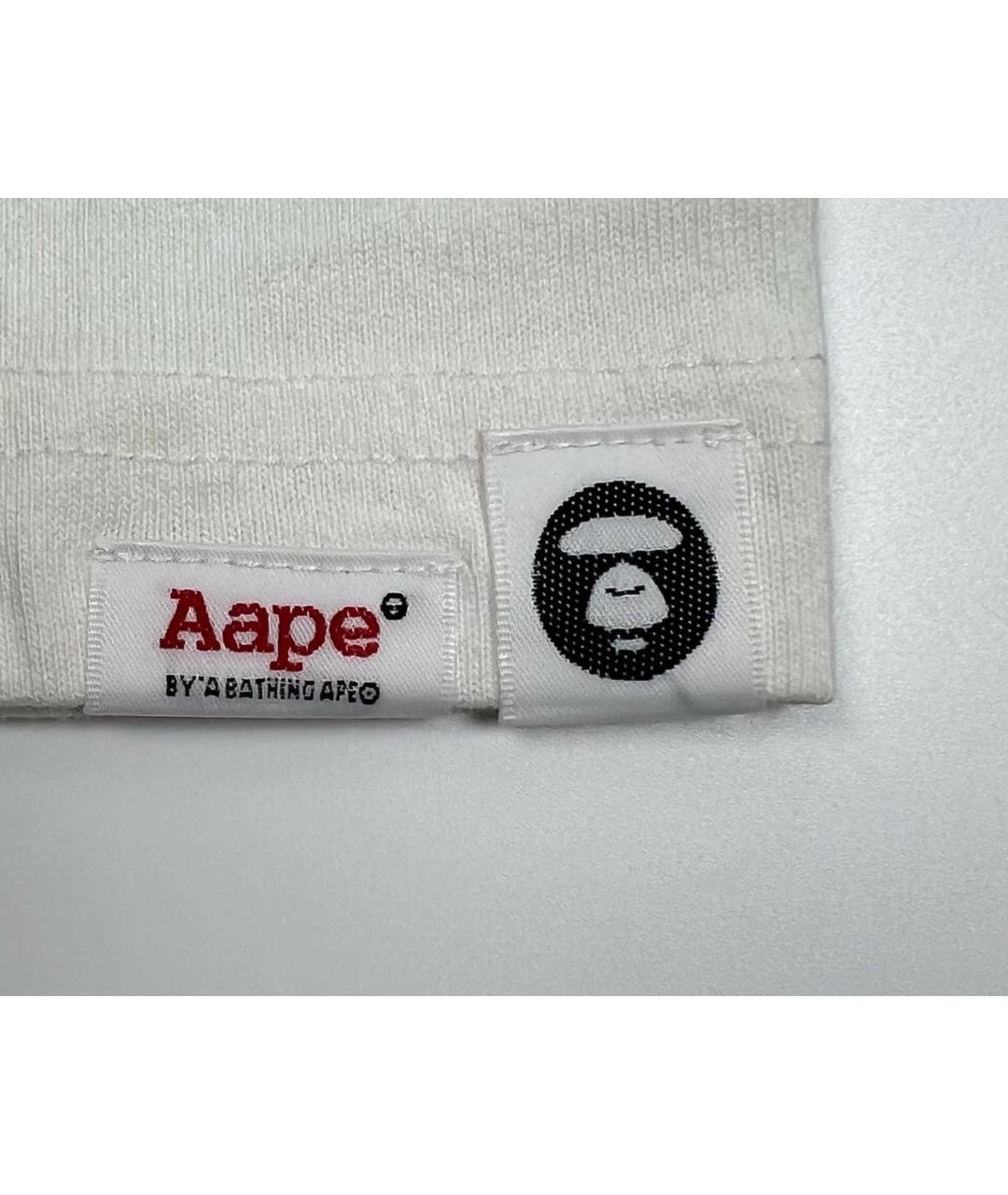 A BATHING APE Белая хлопковая футболка, фото 5