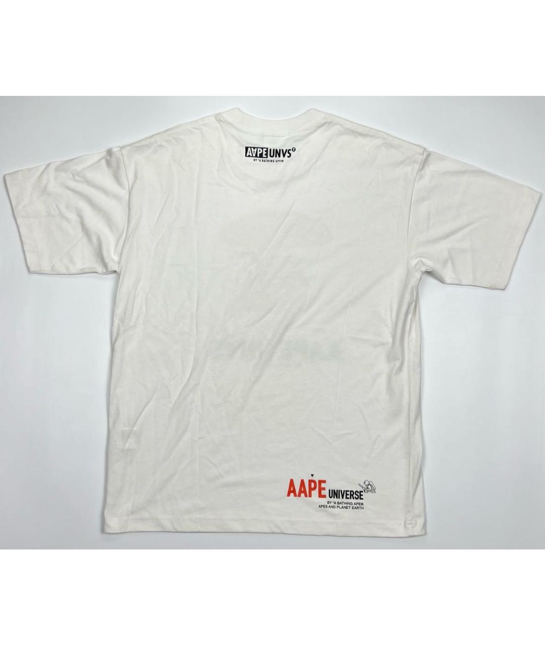 A BATHING APE Белая хлопковая футболка, фото 2