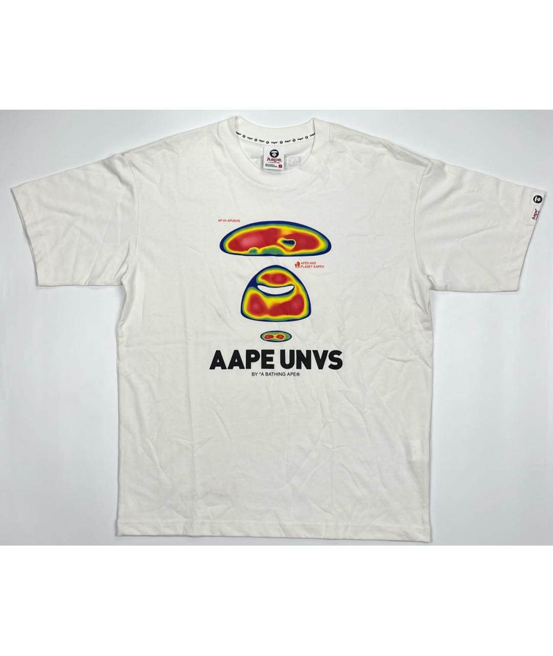 A BATHING APE Белая хлопковая футболка, фото 6