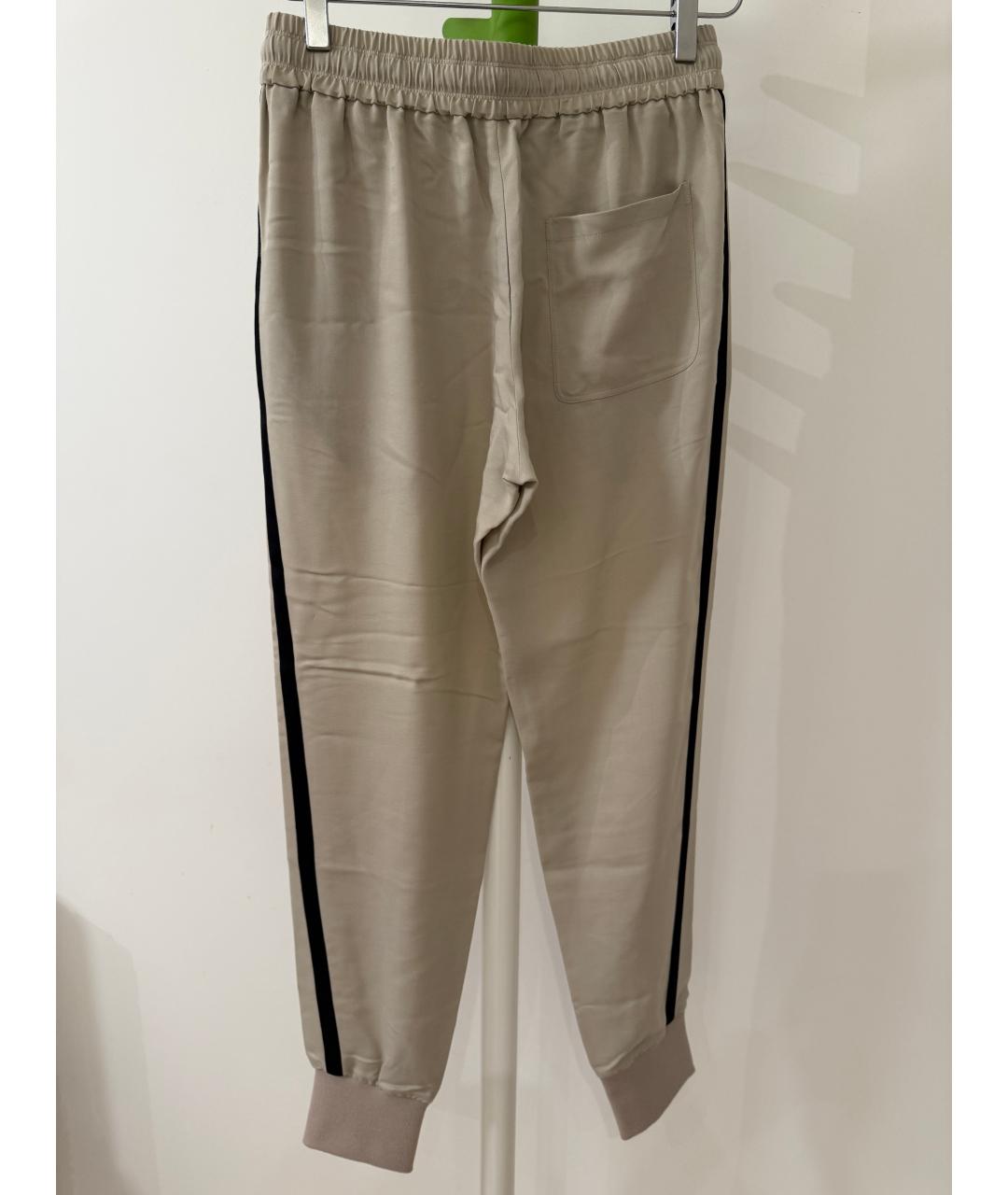 BURBERRY Бежевые полиэстеровые спортивные брюки и шорты, фото 2