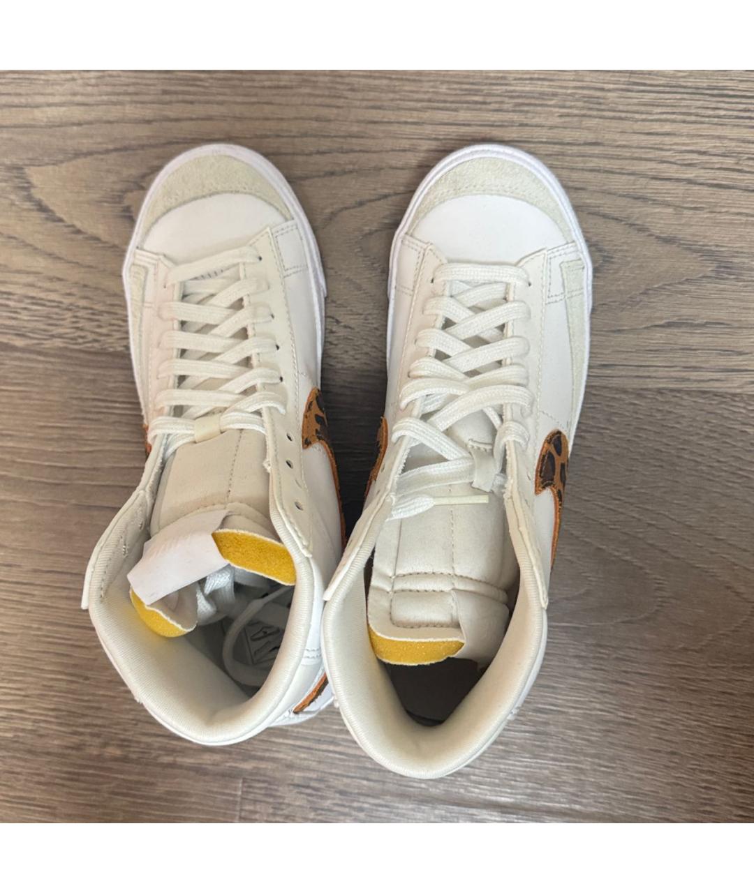 NIKE Белые синтетические кеды, фото 3